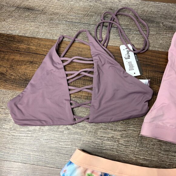 NWT Dippin Daisy's Mix & Match Bikini 3 Pieces Tropical Hawaiian High Waisted S - Picture 2 of 12